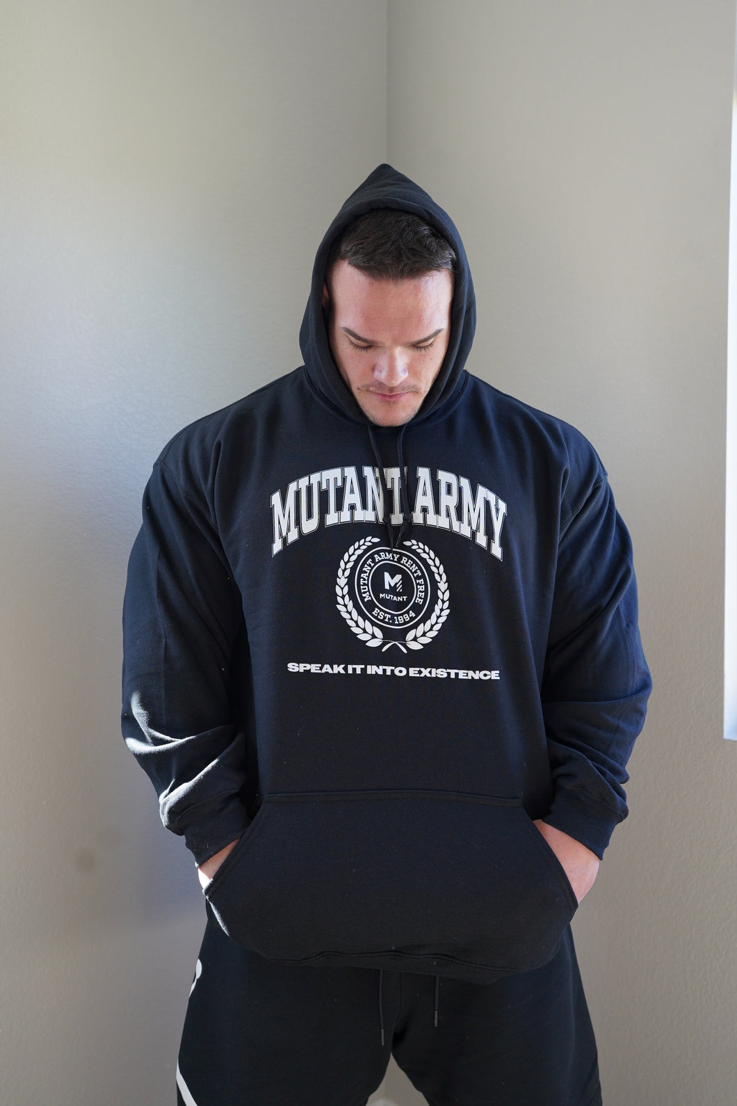 #3**NEW**Black Mutant Army Logo Hooded Sweatshirt
